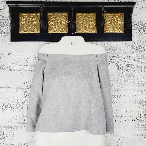 Zara Basic Collection Off The Shoulder Casual Blouse Sz XS Cottagecore Boho Chic - Picture 1 of 6